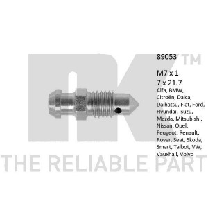 Breather Screw / Valve NK 89053