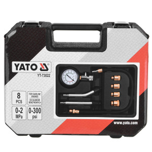 YT-73022 Compression Pressure Gauge For Gasoline Engines 8pcs YATO