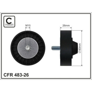 Ohjainrulla, moniurahihna CAFFARO 483-26