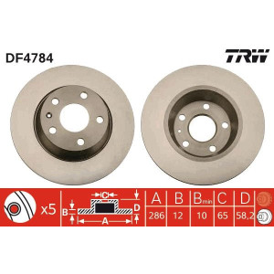 Brake Disc TRW DF4784