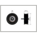 Deflection/Guide Pulley, V-ribbed belt CAFFARO 317-00