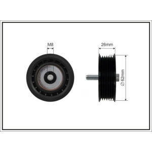 Deflection/Guide Pulley, V-ribbed belt CAFFARO 317-00