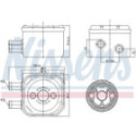 Oil Cooler, engine oil NISSENS 90652