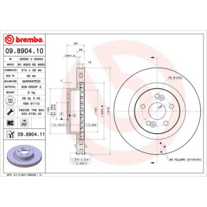 Brake Disc BREMBO 09.8904.11