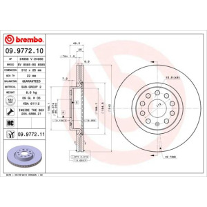 Brake Disc BREMBO 09.9772.11