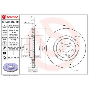 Jarrulevy BREMBO 09.A448.11