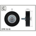 Deflection/Guide Pulley, V-ribbed belt CAFFARO 12-16