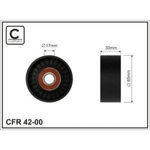 Tensioner Pulley, V-ribbed belt CAFFARO 42-00