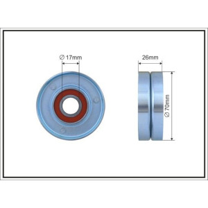 Tensioner Pulley, V-ribbed belt CAFFARO 60-00