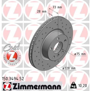 Тормозной диск ZIMMERMANN 150.3494.52