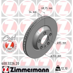 Тормозной диск ZIMMERMANN 600.3226.20