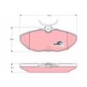 Brake Pad Set, disc brake TRW GDB1398