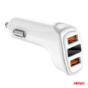 USB laadija 2xUSB-A+voltmeeter 3.1A 12/24V Amio