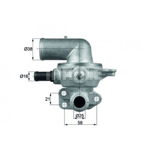 Thermostat, coolant BEHR TI 135 80D