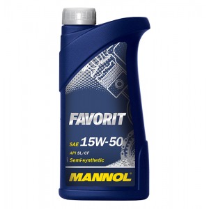 Полусинтетическое моторное масло MANNOL Favorit 1L 15W50