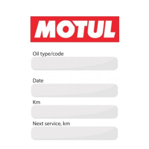 Наклейка при смене масла MOTUL