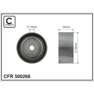 Deflection/Guide Pulley, V-ribbed belt CAFFARO 500266
