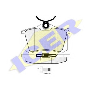 Комплект тормозных колодок, дисковый тормоз BRP 1H0698451D