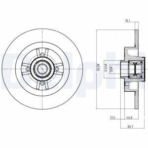 Jarrulevy DELPHI BG9032RS