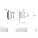 Freewheel Gear, starter AS-PL SD9006