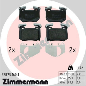 Piduriklotsi komplekt,ketaspidur ZIMMERMANN 22873.160.1