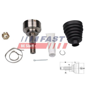 Nivelsarja, vetoakseli FAST FT25090K