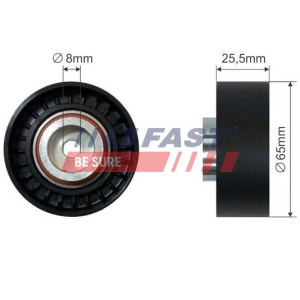 Deflection/Guide Pulley, V-ribbed belt FAST FT44537