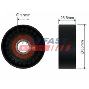 Tensioner Pulley, V-ribbed belt FAST FT44540
