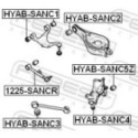 Control/Trailing Arm, wheel suspension FEBEST 1225-SANCR