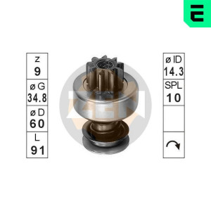 Freewheel Gear, starter ERA ZN0367