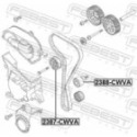 Tensioner Pulley, timing belt FEBEST 2387-CWVA