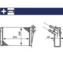 Теплообменник, отопление салона MAHLE AH 73 000S