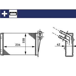 Теплообменник, отопление салона MAHLE AH 73 000S