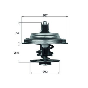 Thermostat, coolant MAHLE TX 23 79D