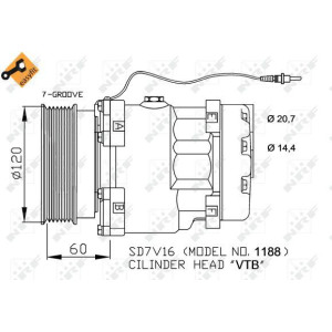 Compressor, air conditioning NRF 32711