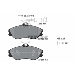 Brake Pad Set, disc brake TEXTAR 2113802