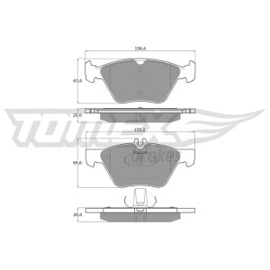 Brake Pad Set, disc brake TOMEX Brakes TX 12-82
