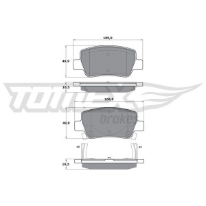 Brake Pad Set, disc brake TOMEX Brakes TX 17-21