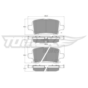 Brake Pad Set, disc brake TOMEX Brakes TX 17-88