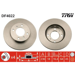 Brake Disc TRW DF4022