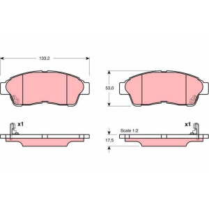 Brake Pad Set, disc brake TRW GDB3147