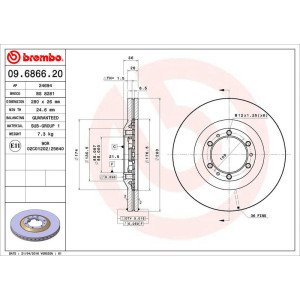 Brake Disc BREMBO 09.6866.20
