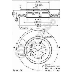 Jarrulevy BREMBO 09.7720.11