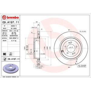 Brake Disc BREMBO 09.A197.11