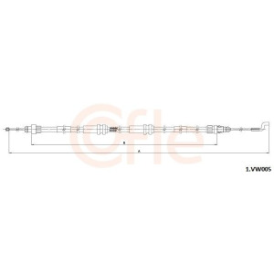 Cable Pull, parking brake COFLE 1.VK005