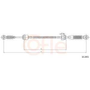 Cable Pull, manual transmission COFLE 10.2451