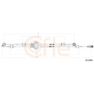 Cable Pull, manual transmission COFLE 10.2464
