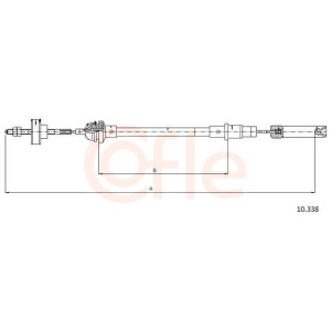 Cable Pull, clutch control COFLE 10.338