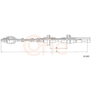Cable Pull, clutch control COFLE 10.343