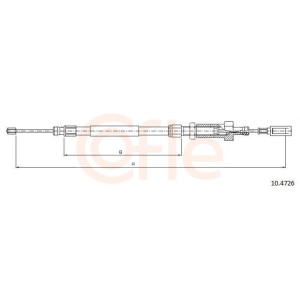 Cable Pull, parking brake COFLE 10.4726